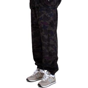 NEEDLES SPORTSWEAR ZIPPED W.U. PANTS MICRO FUR PAPILLON‎ CAMO BLACK medium